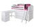 Maxtrix KICKS Low Loft Bed w/ Dressers & Desk Twin Size White | Maxtrix Furniture | MX-KICKS1L-WX