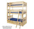 Maxtrix MOLY Triple Bunk Bed Twin Size Chestnut | 26486 | MX-MOLY-CX