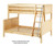 Maxtrix SLOPE Bunk Bed Twin over Full Size Natural | Maxtrix Furniture | MX-SLOPE-NX
