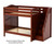 Maxtrix TOPPER High Bunk Bed with Stairs Full Size Chestnut | Maxtrix Furniture | MX-TOPPER-CX