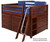 Maxtrix XL Low Loft Bed w/ Dressers Full Size Natural | Maxtrix Furniture | MX-XL3-NX