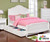 Cassie Panel Bed with Trundle Twin Size White