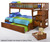 Crestwood Twin over Full Bunk Bed with Stairs Chocolate