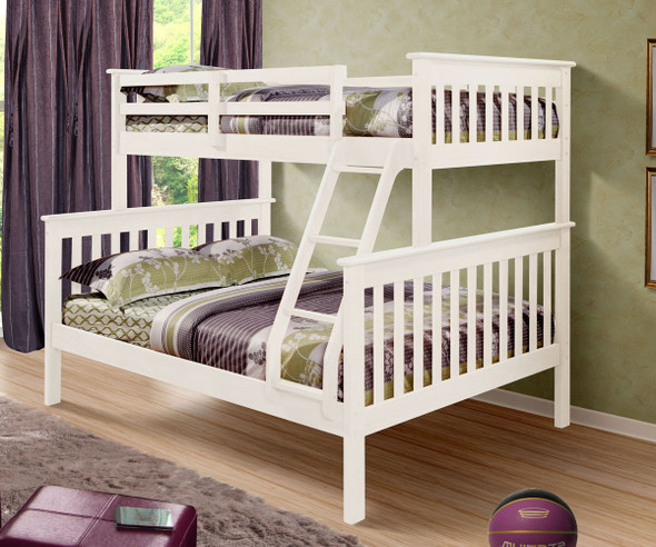 Carolina Twin over Full Bunk Bed White | Kids Furniture Warehouse Carolina Twin over Full Bunk Bed White | Kids Furniture Warehouse