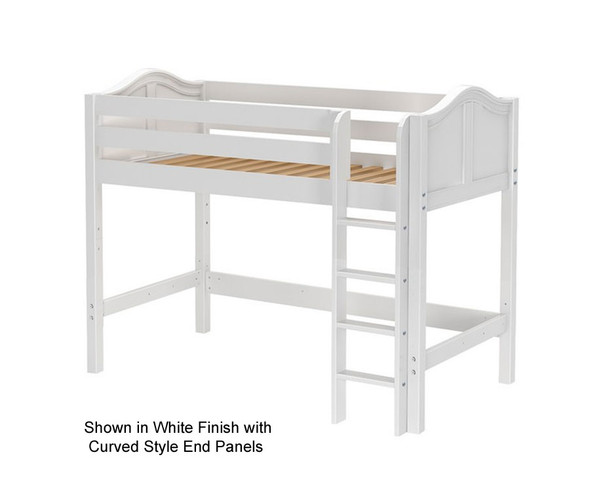 Maxtrix CHIP Mid Loft Bed Twin Size White | Maxtrix Furniture | MX-CHIP-WX