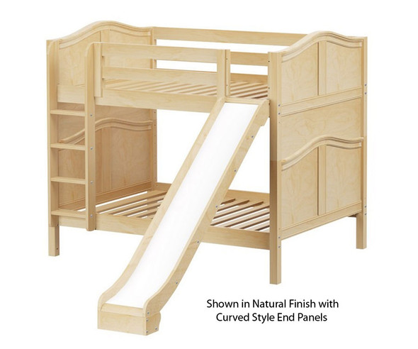 Maxtrix HIPHIP Medium Bunk Bed w/ Slide Full Size Natural | Maxtrix Furniture | MX-HIPHIP-NX