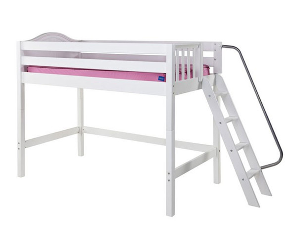 Maxtrix PACK Mid Loft Bed Twin Size White | Maxtrix Furniture | MX-PACK-WX