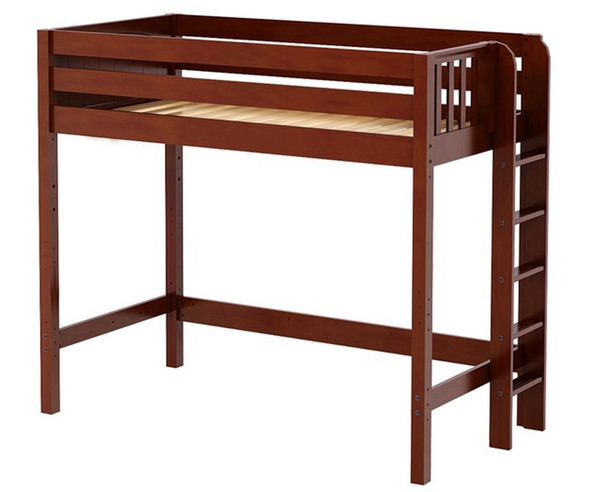 Maxtrix SLAM High Loft Bed Twin Size Chestnut | Maxtrix Furniture | MX-SLAM-CX