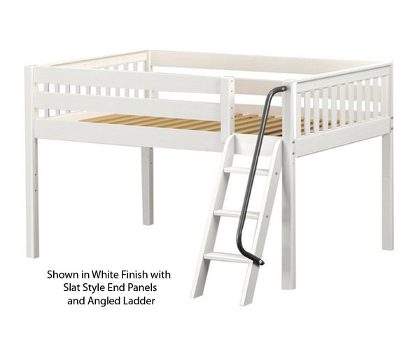 Maxtrix XL Low Loft Bed Full Size White | Maxtrix Furniture | MX-XL-WX