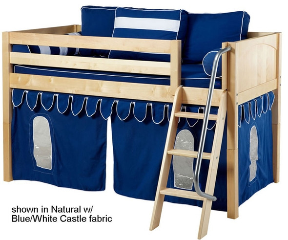 Maxtrix Low Loft Bed Natural with Angled Ladder and Curtains 2 | Kids Furniture Warehouse Maxtrix Low Loft Bed Natural with Angled Ladder and Curtains 2 | Kids Furniture Warehouse