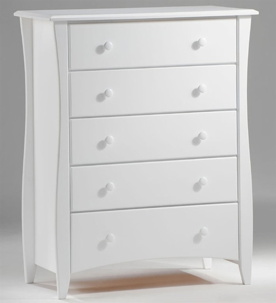 Timber Creek 5 Drawer Chest White | Night & Day Furniture | NE-CLOVE-5D-WH