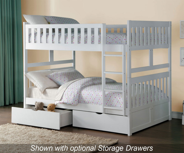 Stanford Full over Full Bunk Bed White