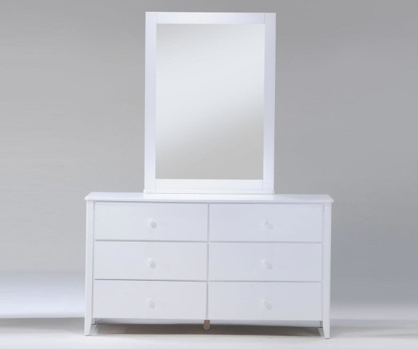 Zest 6 Drawer Dresser White