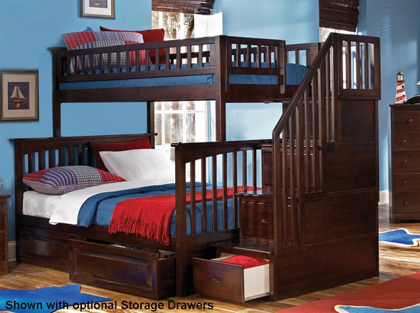 Columbia Twin over Full Staircase Bunk Bed | Atlantic Furniture | ATLCOL-SSTF