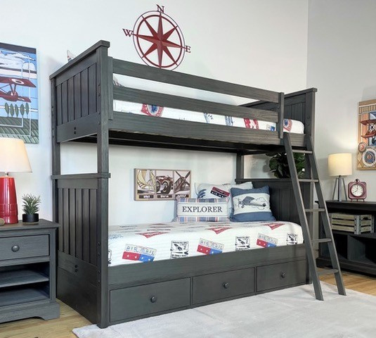 家具 Bunk bed Amazon.com: Ball & Cast Full-Over-Full Castle Style Bunk Bed,Wood