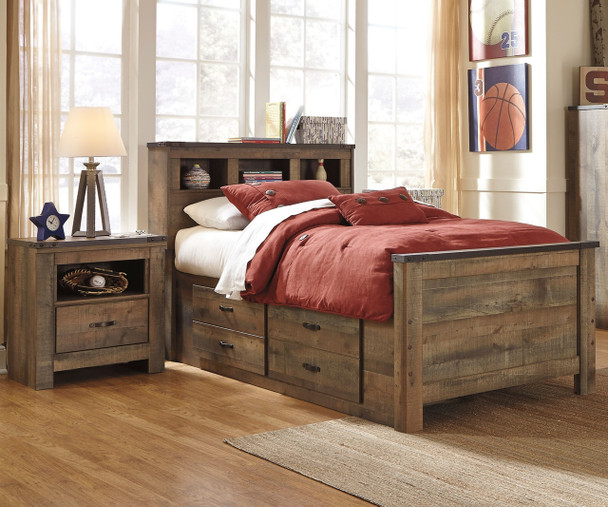 Trinell Bookcase Storage Bed Twin Size | Ashley Furniture | ASB446-526350