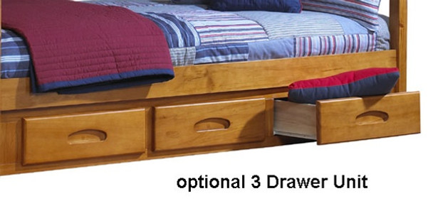 Honey Mission Twin over Full Stair Stepper Bunk Bed | Discovery World Furniture | DWF2114-FULL-CL