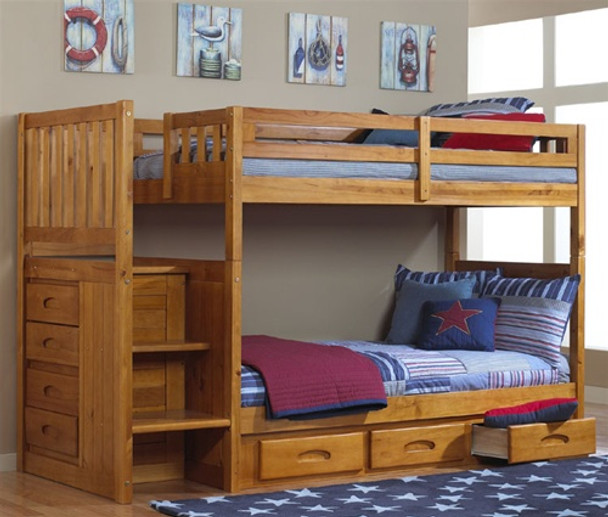 Honey Mission Stair Stepper Bunk Bed | Discovery World Furniture | DWF2114CL