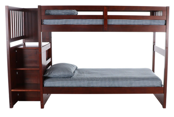 Merlot Mission Stair Stepper Bunk Bed