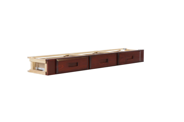 Merlot Twin Size Bookcase Captain's Day Bed with Trundle