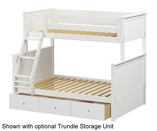 Jackpot Twin over Full Bunk Bed White | Jackpot Kids Furniture | JACKPOT-710100TF-002