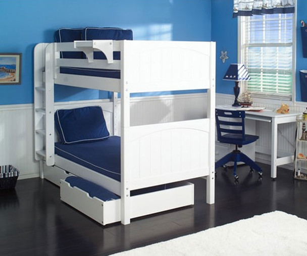 Maxtrix GETIT Medium Bunk Bed Twin Size White | Maxtrix Furniture | MX-GETIT-WX