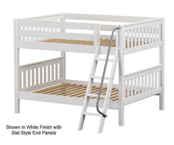 Maxtrix GULP Low Bunk Bed Full Size White | 26337 | MX-GULP-WX