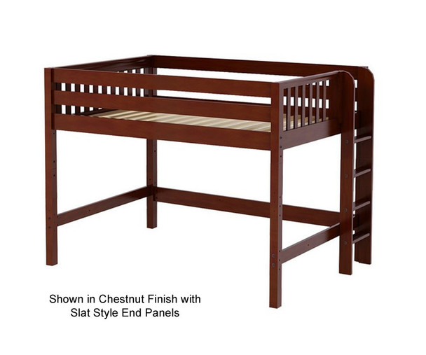 Maxtrix HIP Mid Loft Bed Full Size Chestnut | 26346 | MX-HIP-CX