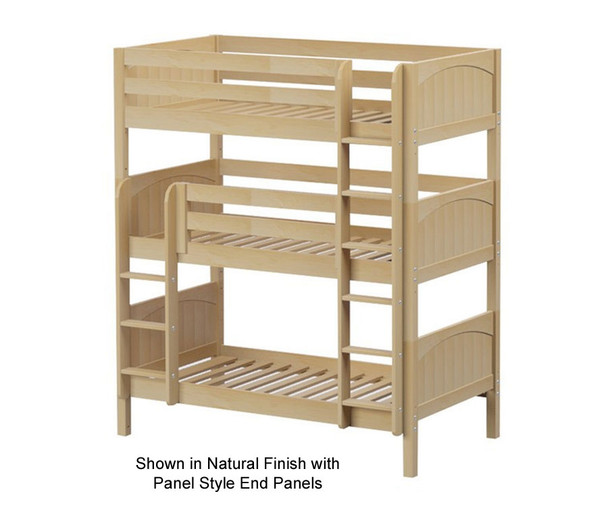 Maxtrix HOLY Triple Bunk Bed Twin Size Natural | 26356 | MX-HOLY-NX