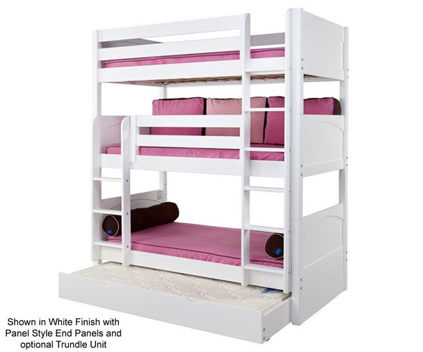 Maxtrix HOLY Triple Bunk Bed Twin Size White | 26357 | MX-HOLY-WX