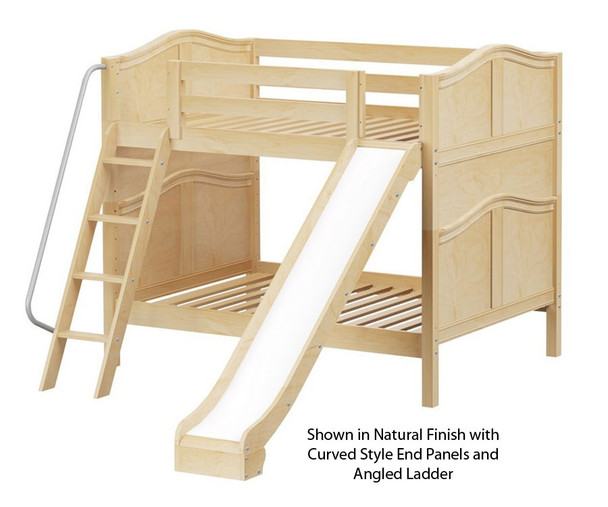 Maxtrix HOORAY Medium Bunk Bed w/ Slide Full Size Natural | Maxtrix Furniture | MX-HOORAY-NX