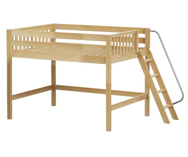 Maxtrix HOP Mid Loft Bed Full Size Natural | Maxtrix Furniture | MX-HOP-NX