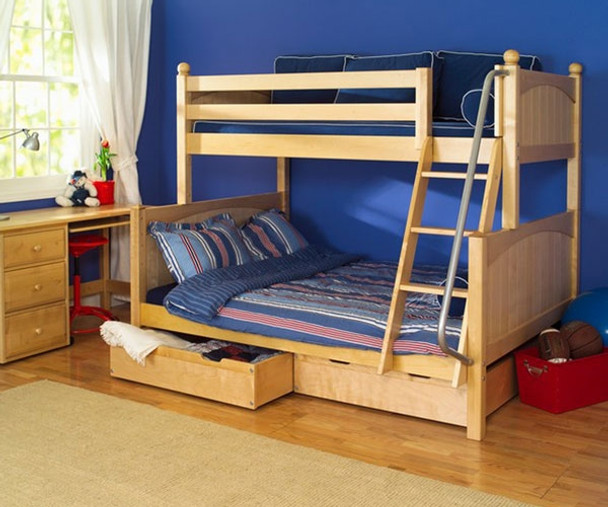 Maxtrix SLOPE Bunk Bed Twin over Full Size Chestnut | Maxtrix Furniture | MX-SLOPE-CX