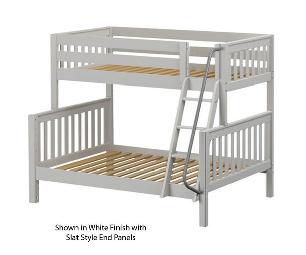 Maxtrix SLOPE Bunk Bed Twin over Full Size White | Maxtrix Furniture | MX-SLOPE-WX