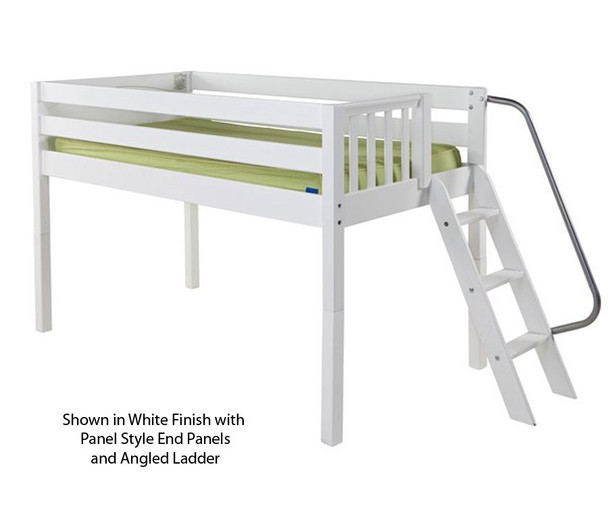 Maxtrix TIGHT Low Loft Bed Twin Size White | 26595 | MX-TIGHT-WX