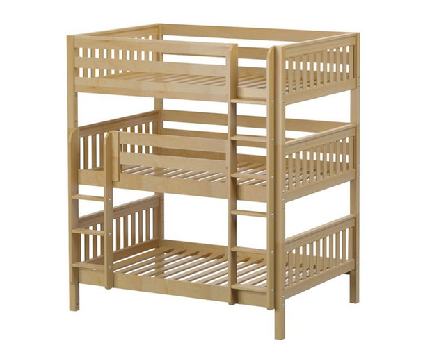 Maxtrix TRIPLEX Triple Bunk Bed Full Size Natural | Maxtrix Furniture | MX-TRIPLEX-NX