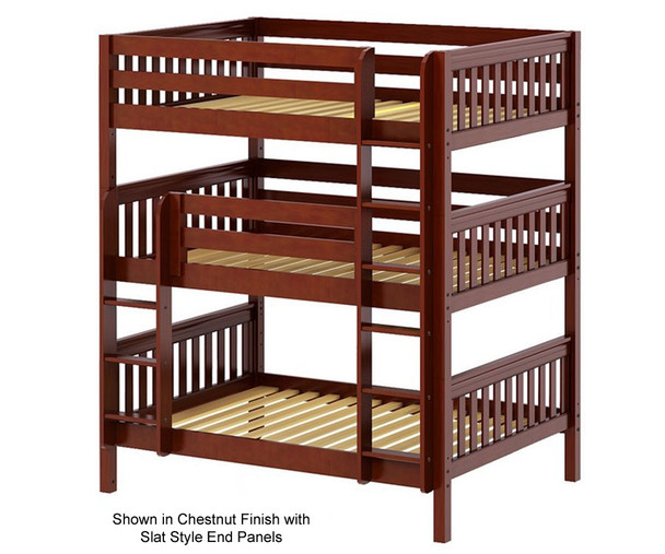 Maxtrix TRIPLEX Triple Bunk Bed Full Size Natural | 26606 | MX-TRIPLEX-NX