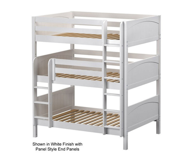 Maxtrix TRIPLEX Triple Bunk Bed Full Size Natural | Maxtrix Furniture | MX-TRIPLEX-NX