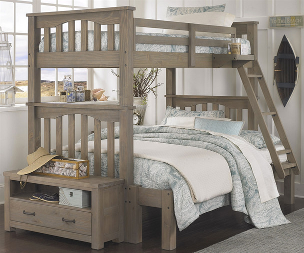 Everglades Harper Twin over Full Size Bunk Bed Driftwood | NE Kids Furniture | NE10055
