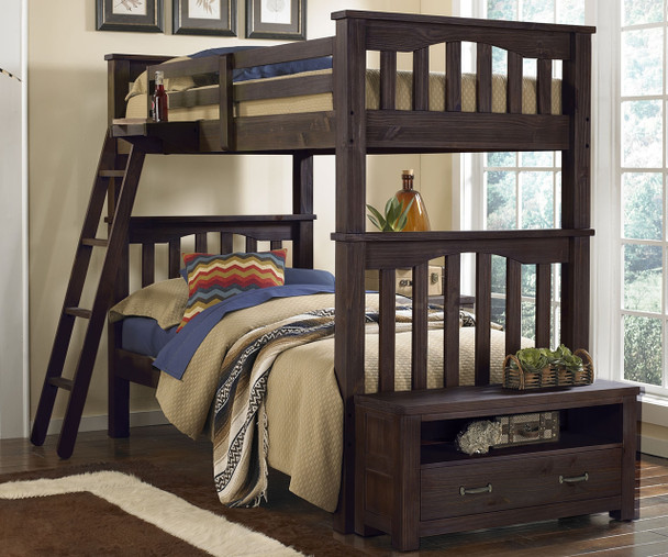 Everglades Harper Twin over Twin Size Bunk Bed Espresso | NE Kids Furniture | NE11051