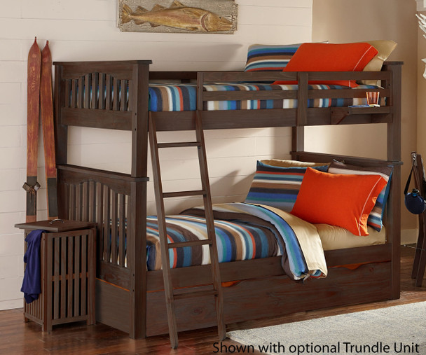 Everglades Harper Full over Full Size Bunk Bed Espresso | NE Kids Furniture | NE11055X