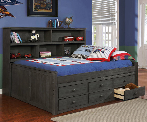 Allen House Bookcase Captains Daybed Full Size | Kids Furniture Warehouse