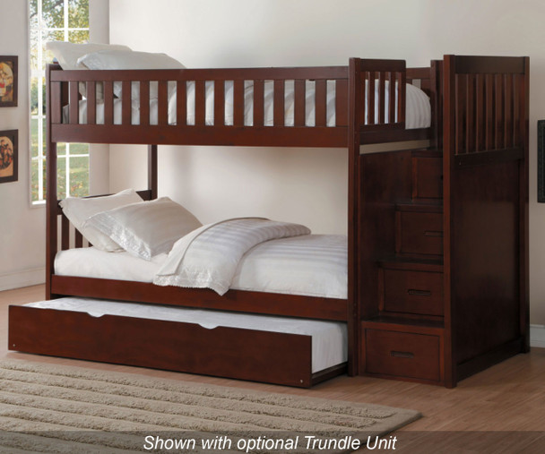 Stanford Stair Bunk Bed Cherry