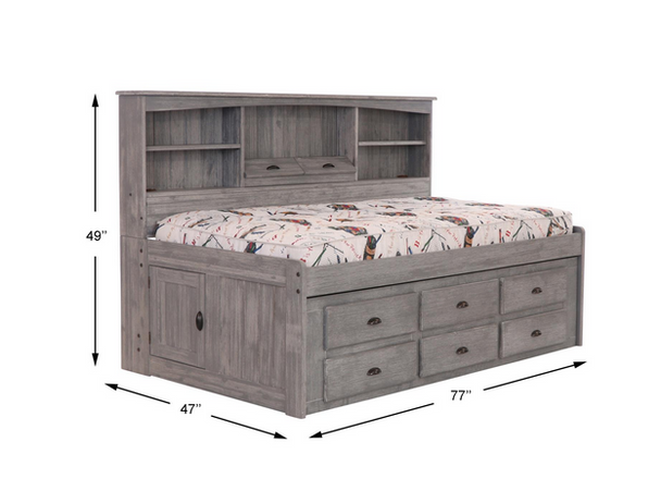 Northview Twin Size Bookcase Captain's Day Bed | Kids Furniture Warehouse