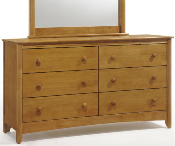 Timber Creek II 6 Drawer Dresser Medium Oak