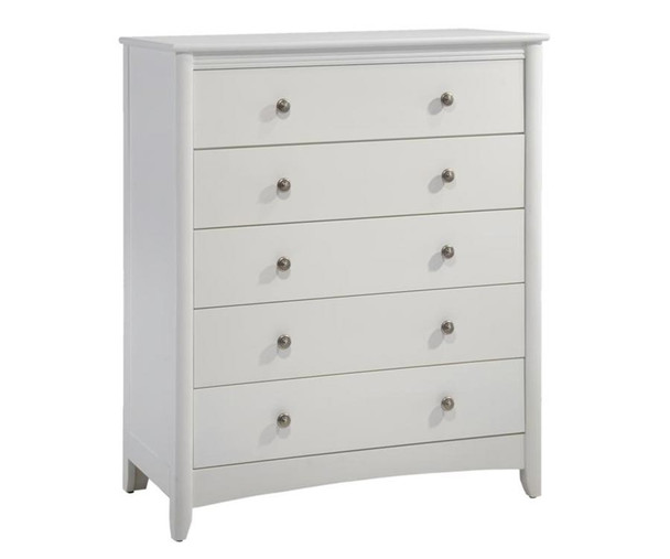 Timber Creek II 5 Drawer Chest White