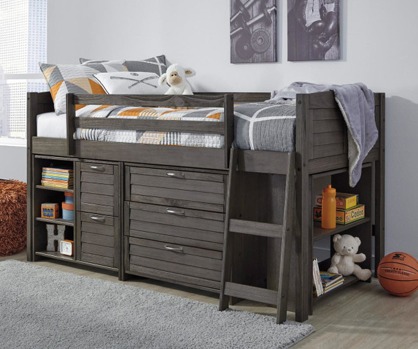 Caitbrook Storage Low Loft Bed | Shop Kids Furniture | KFW