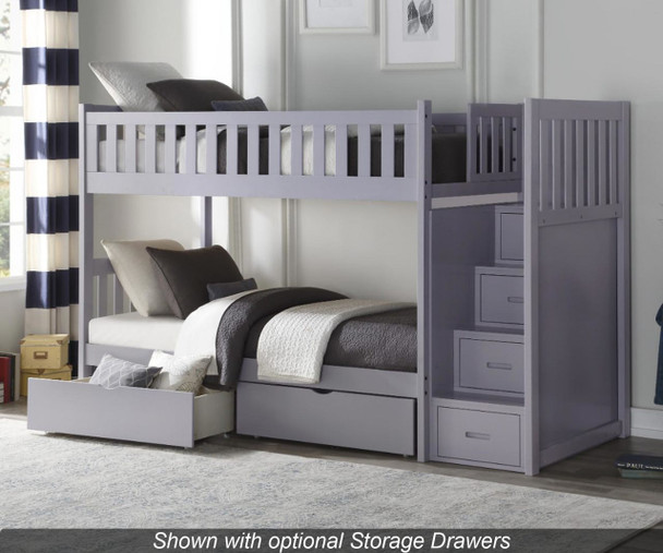 Stanford Stair Bunk Bed Gray