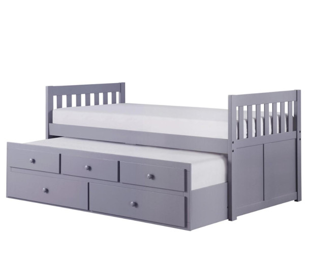 Stanford Captains Trundle Bed Gray