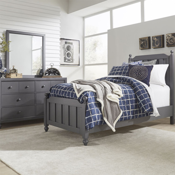 Cottage View Panel Bed Twin Size Gray